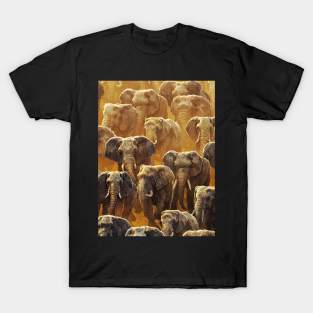 Majestic Herd of Elephants T-Shirt